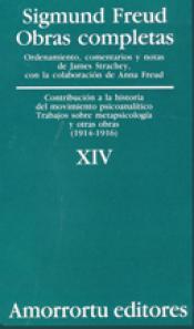 Imagen de cubierta: O.C FREUD 14 CONTRIBUCION A LA HISTORIA DEL MOV. PSICOANALI